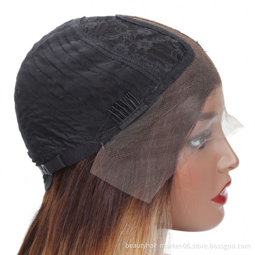 Frontal wig human hair  body wave highlight wig weaves and wigs